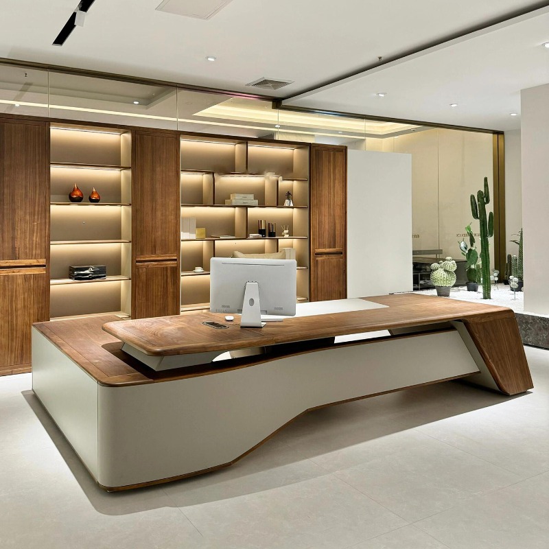 Office Furniture Dimensions - مكتب مكتب خشبي أنيق بسيط ومبتكر