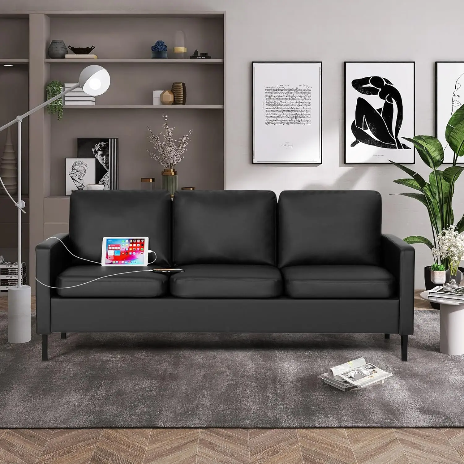 أريكة حديثة مريحة مع USB، أرائ - مراجعة Office Furniture Dimensions وسعره