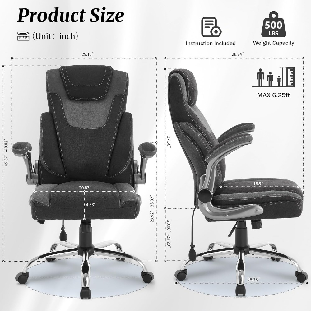 كرسي مكتب كبير وطويل بوزن 500  - مراجعة Office X Furniture وسعره